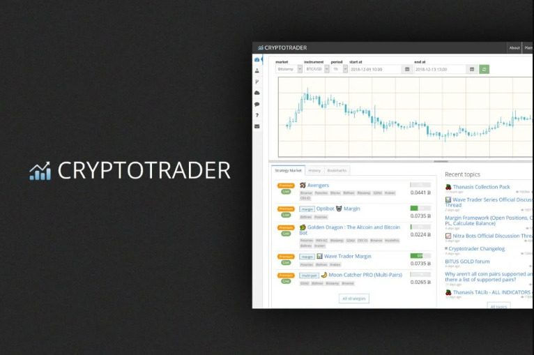 Applicazione di trading online Cryptotrader
