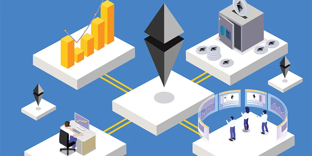 Scambi decentralizzati di ethereum grafico