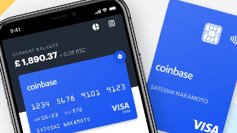 Carta di debito Coinbase.
