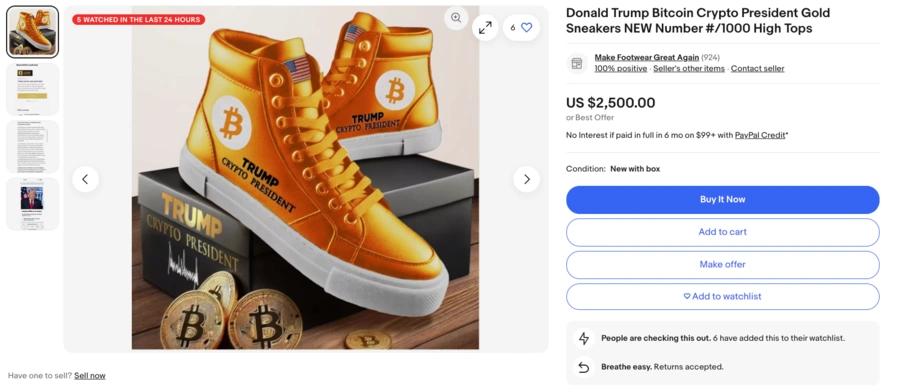 Trump-ha-lanciato-una-linea-di-“scarpe-da-ginnastica-ufficiali-per-criptovalute”