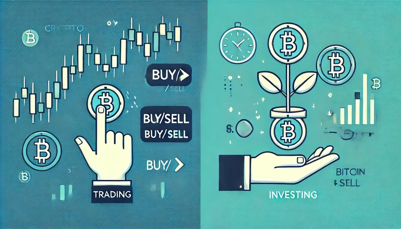 Confronto tra trading e investimento in criptovalute