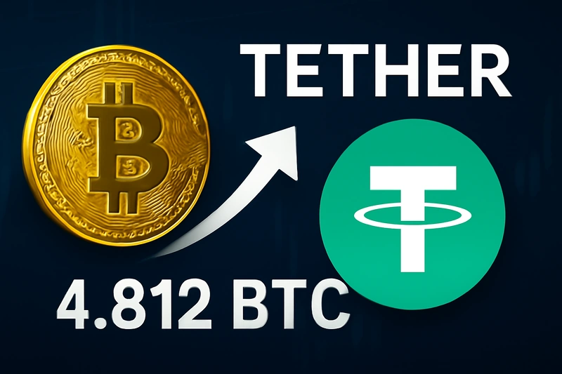 Tether amplia le proprie partecipazioni in Bitcoin con un nuovo acquisto di 4.812 BTC